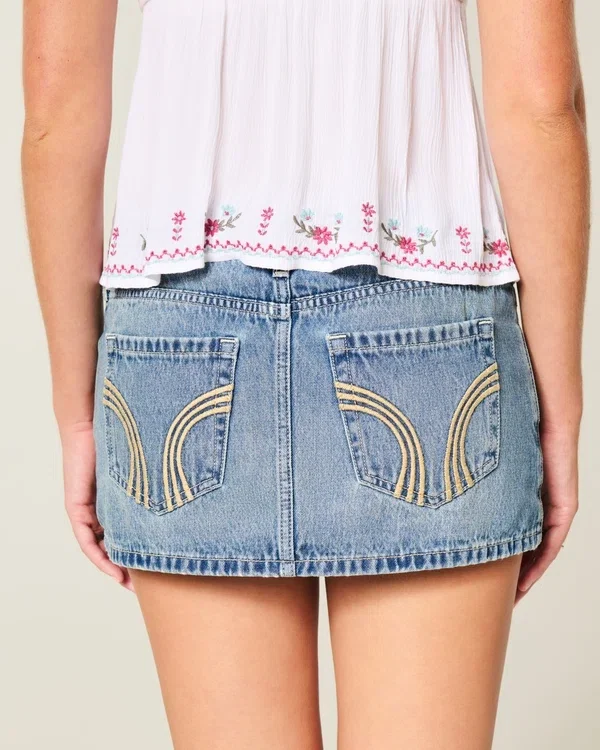 Denim Micro Mini Skort Denim Micro Mini Skort