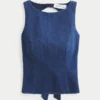 Denim Open-Back Top Denim Open-Back Top
