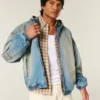 Denim Zip-Up Skater Jacket