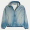 Denim Zip-Up Skater Jacket