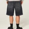 Double-Graphic Baggy Denim Shorts Double-Graphic Baggy Denim Shorts