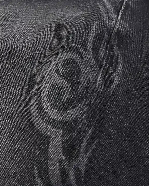 Double-Graphic Baggy Denim Shorts Double-Graphic Baggy Denim Shorts