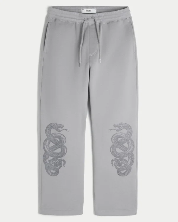 Double Snake Graphic Baggy Sweatpants Double Snake Graphic Baggy Sweatpants