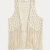 Easy Crochet-Style Fringe Vest