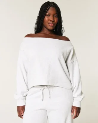 Easy Double Off-the-Shoulder Sweatshirt