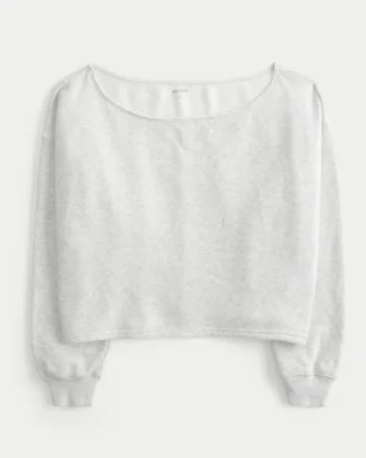 Easy Double Off-the-Shoulder Sweatshirt