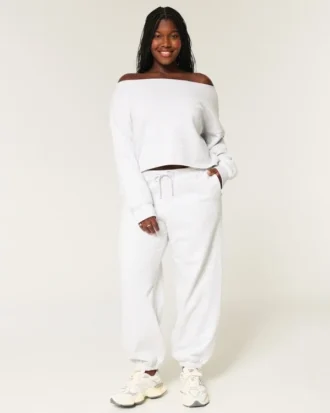Easy Double Off-the-Shoulder Sweatshirt