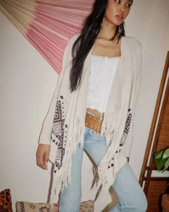 Easy Fringe No-Close Cardigan