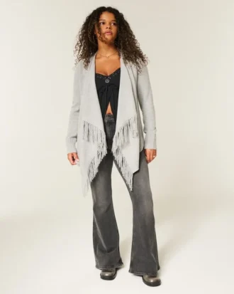 Easy Fringe No-Close Cardigan
