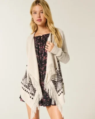 Easy Fringe No-Close Cardigan