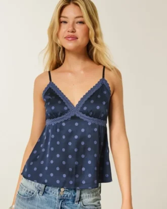 Easy Lace-Trim Satin Cami