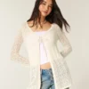 Easy Long-Sleeve Tie-Front Beachy Cardigan
