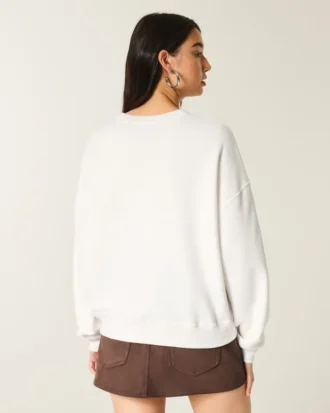 Easy New York Guitar Studded Graphic Crew Sweatshirt