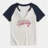 Easy Notch-Neck Sweet ‘n Sporty Graphic Baby Tee