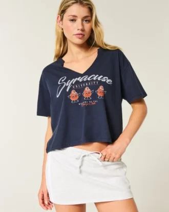 Easy Notch-Neck Syracuse University Graphic Tee