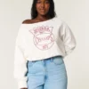 Easy Off-the-Shoulder Indiana University Graphic Sweatshirt