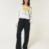 Easy Off-the-Shoulder Iowa Hawkeyes Graphic Sweatshirt