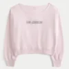 Easy Off-the-Shoulder Los Angeles Graphic Sweatshirt