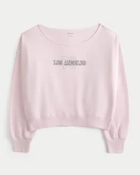 Easy Off-the-Shoulder Los Angeles Graphic Sweatshirt