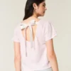 Easy Ribbon Tie-Back Floral Graphic Tee Easy Ribbon Tie-Back Floral Graphic Tee