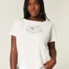 Easy Ribbon Tie-Back Heart Graphic Tee Easy Ribbon Tie-Back Heart Graphic Tee