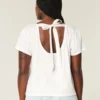 Easy Ribbon Tie-Back Heart Graphic Tee Easy Ribbon Tie-Back Heart Graphic Tee