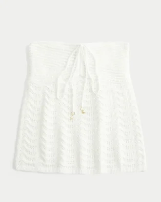 Easy Strapless Crochet-Style Babydoll Top