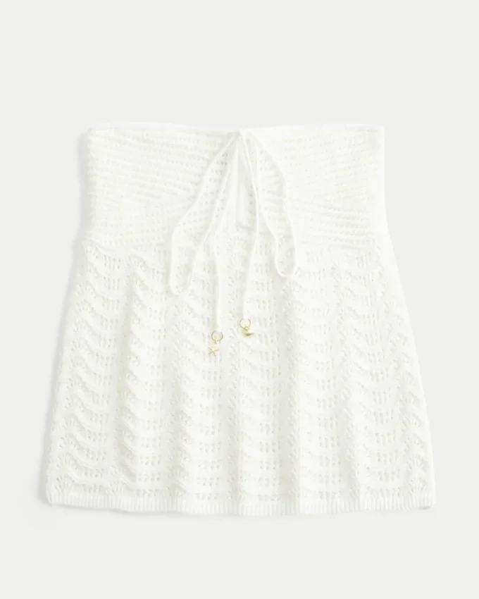 Easy Strapless Crochet-Style Babydoll Top