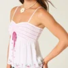 Easy Strapless Embroidered Babydoll Top Easy Strapless Embroidered Babydoll Top