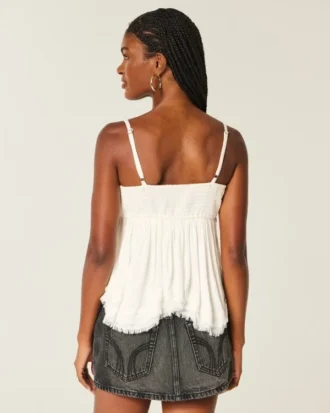 Easy Studded Babydoll Top