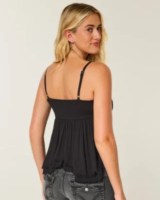 Easy Studded Babydoll Top