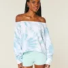 Easy Tie-Dye Double Off-the-Shoulder Sweatshirt