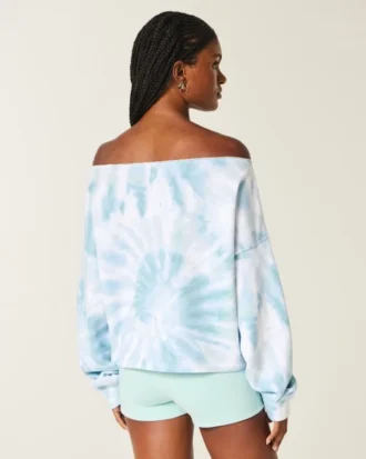 Easy Tie-Dye Double Off-the-Shoulder Sweatshirt Easy Tie-Dye Double Off-the-Shoulder Sweatshirt
