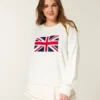 Easy Union Jack Graphic Crew Sweater