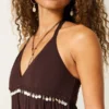 Embellished V-Neck Halter Tank Embellished V-Neck Halter Tank