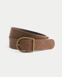 Embossed Faux Leather Belt