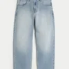 Embroidered Light Wash Skater Baggy Jeans Embroidered Light Wash Skater Baggy Jeans