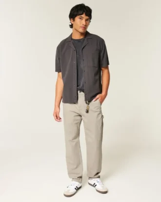 Embroidered Loose Painter Jeans