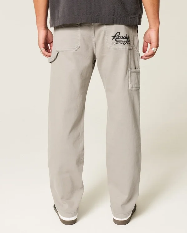 Embroidered Loose Painter Jeans Embroidered Loose Painter Jeans