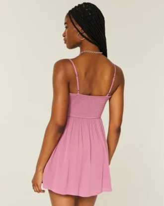 Embroidered Mini Dress