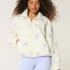 Embroidered Sherpa Fleece Jacket Embroidered Sherpa Fleece Jacket