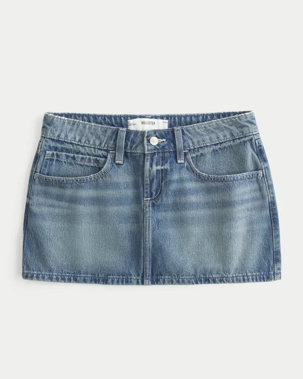 Embroidered Star Pocket Denim Mini Skort Embroidered Star Pocket Denim Mini Skort