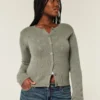 Eyelet Crew Cardigan