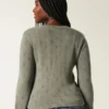 Eyelet Crew Cardigan