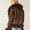 Faux Fur-Lined Faux Shearling Jacket