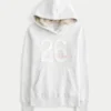 Faux Fur-Lined Hood Graphic Hoodie Faux Fur-Lined Hood Graphic Hoodie