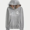 Faux Fur-Lined Hood Graphic Hoodie