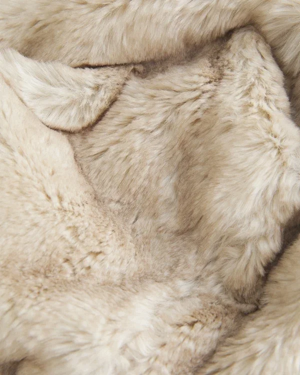 Faux Fur-Lined Hood Graphic Hoodie Faux Fur-Lined Hood Graphic Hoodie