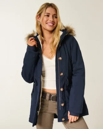 Faux Fur-Lined Parka Faux Fur-Lined Parka