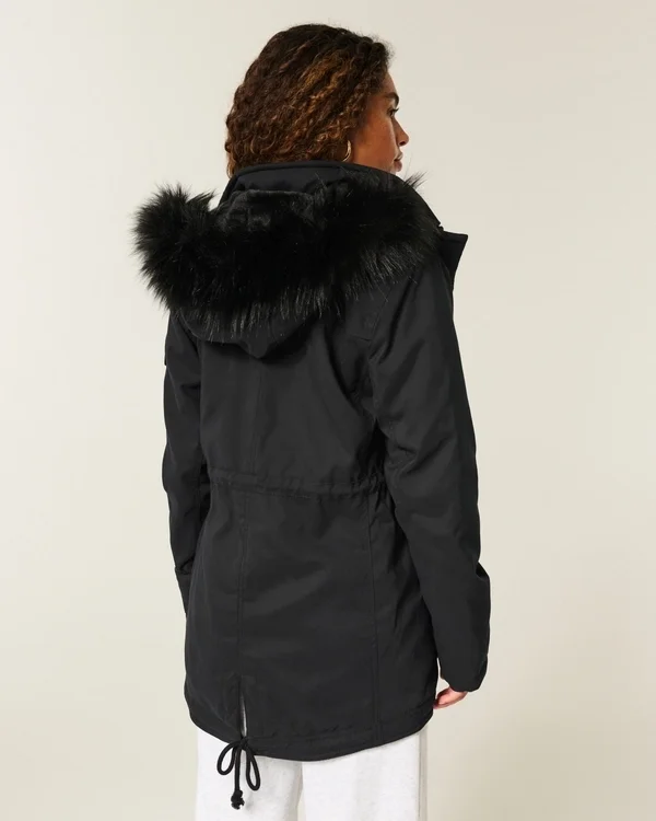 Faux Fur-Lined Parka Faux Fur-Lined Parka